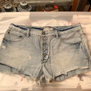 Free People Light Blue Jean Shorts